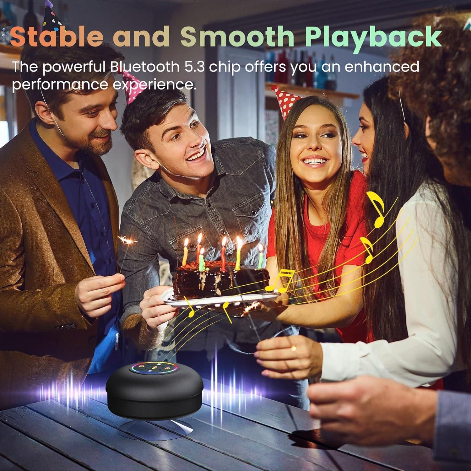 Large Suction Cup Waterproof Bluetooth Speaker b7cvva-ip