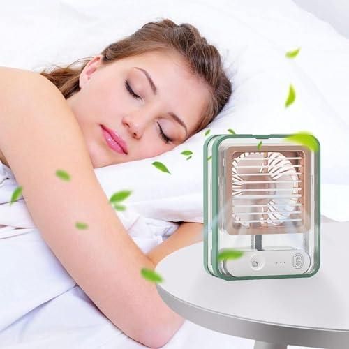 Rechargeable Battery Operated Mini USB Fan With Mist Water Spray b7cvva-ip