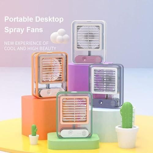 Rechargeable Battery Operated Mini USB Fan With Mist Water Spray b7cvva-ip